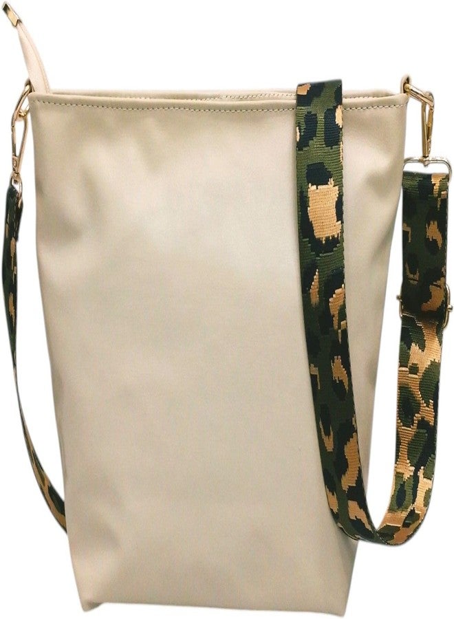Poorak Beige Sling Bag with Detachable Green Belt for Girls & Women - Image 4